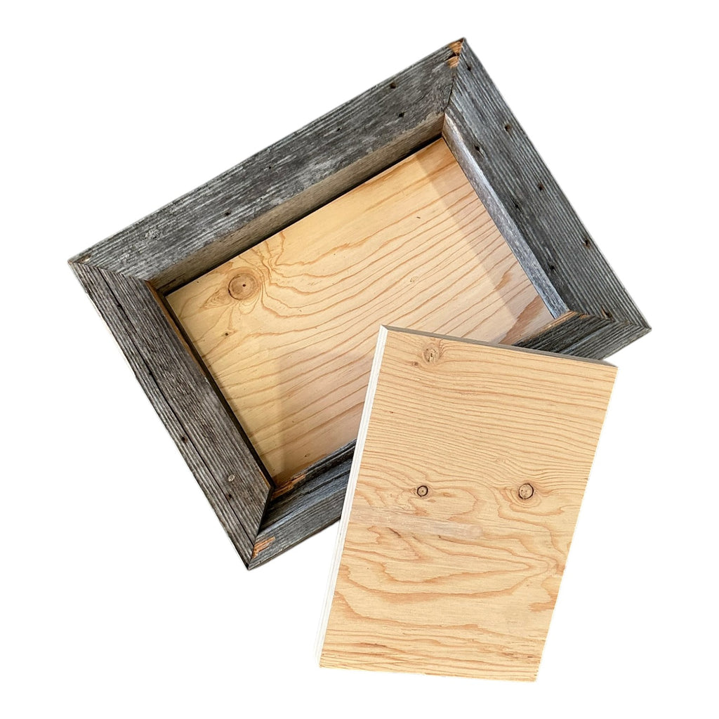 Rectangular Barn Wood Plaque with Insert