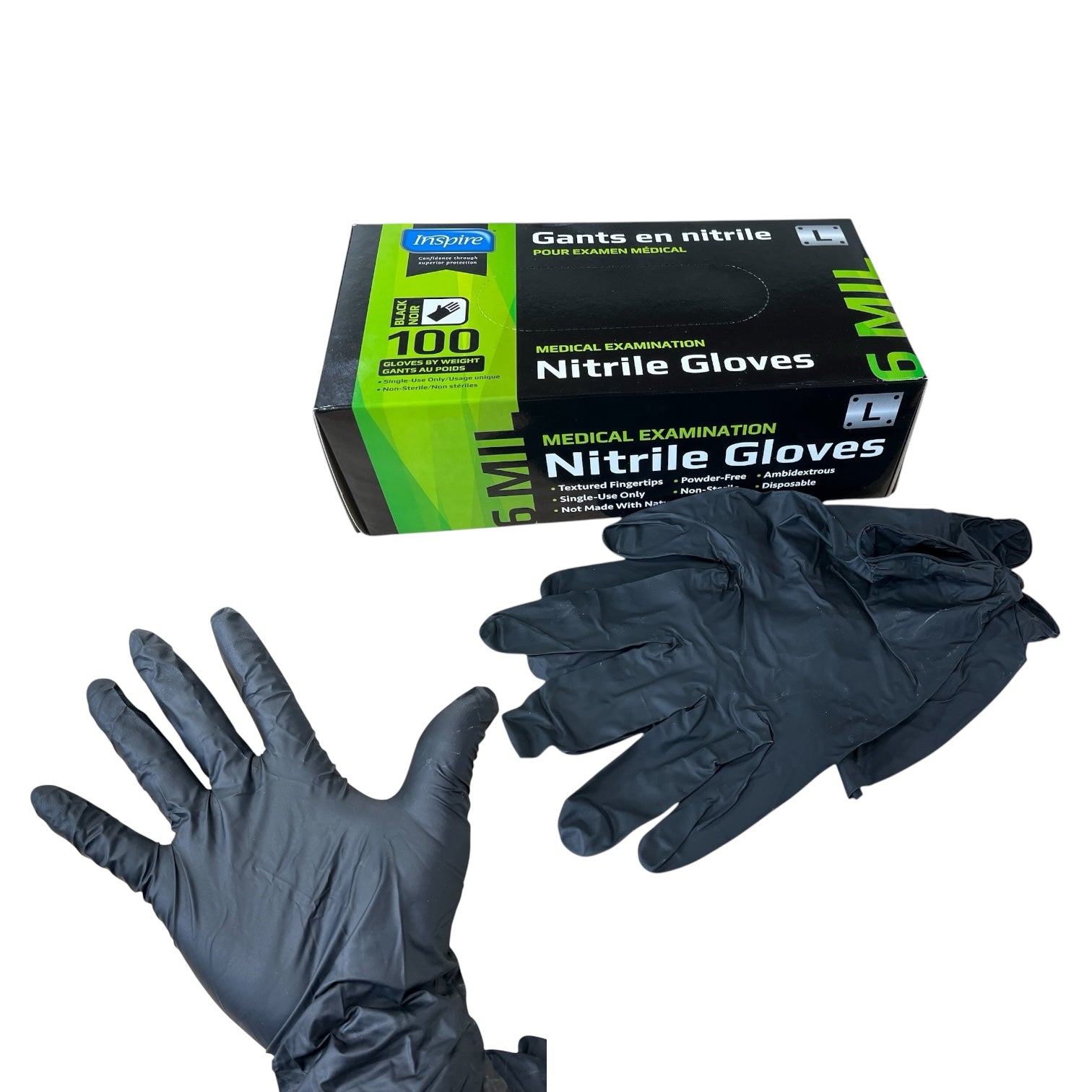 Black Nitrile Disposable Gloves – 6 Mil