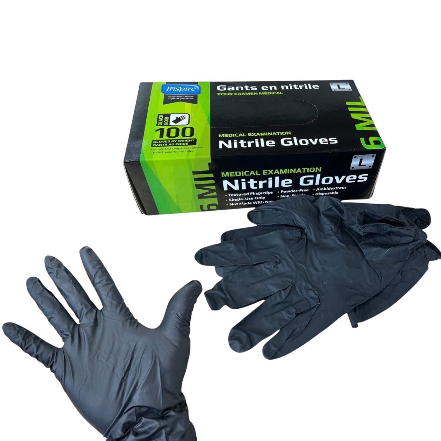Black Nitrile Disposable Gloves – 6 Mil